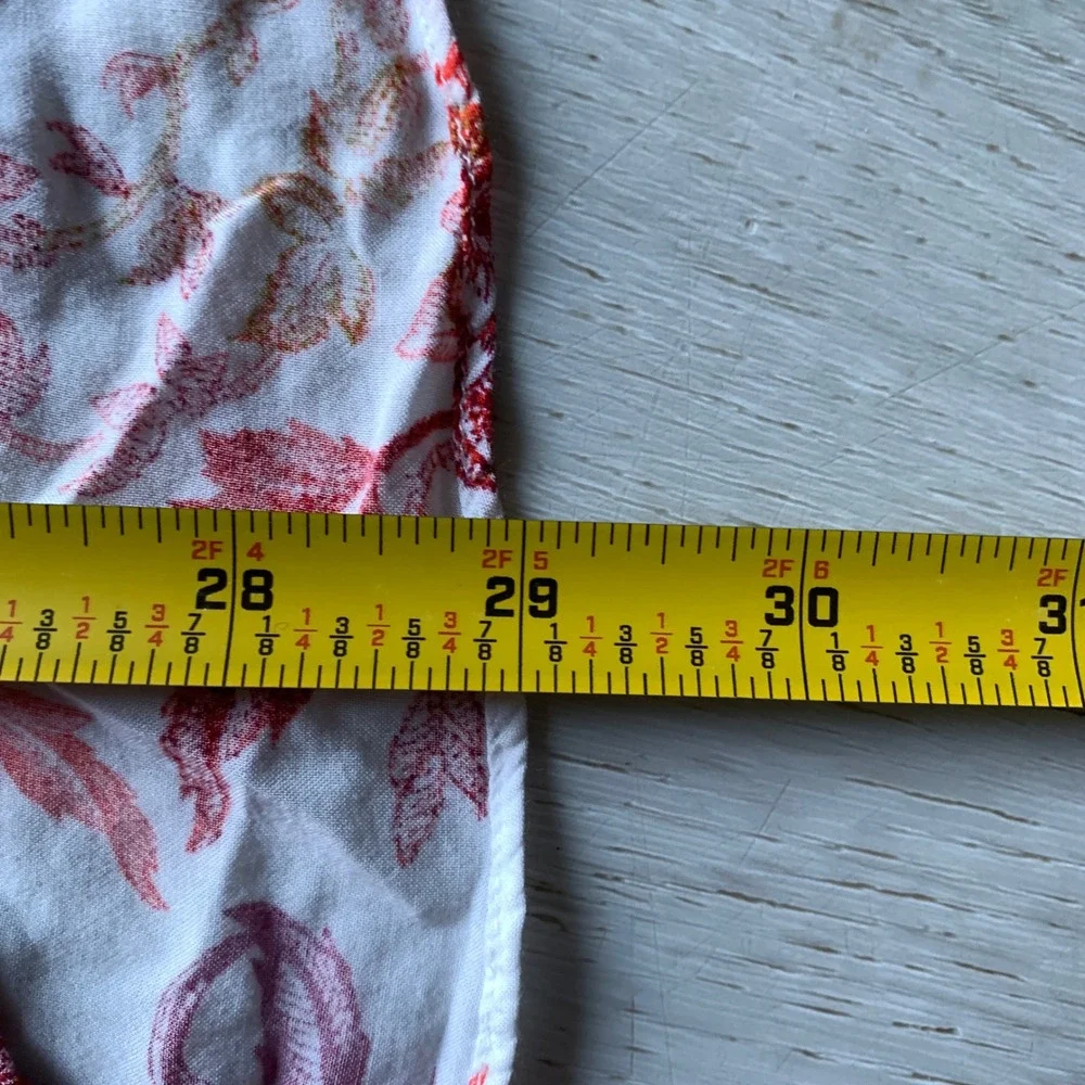 Anthropologie Maeve Staycation Printed Midi Skirt Red Motif Size‎ LP